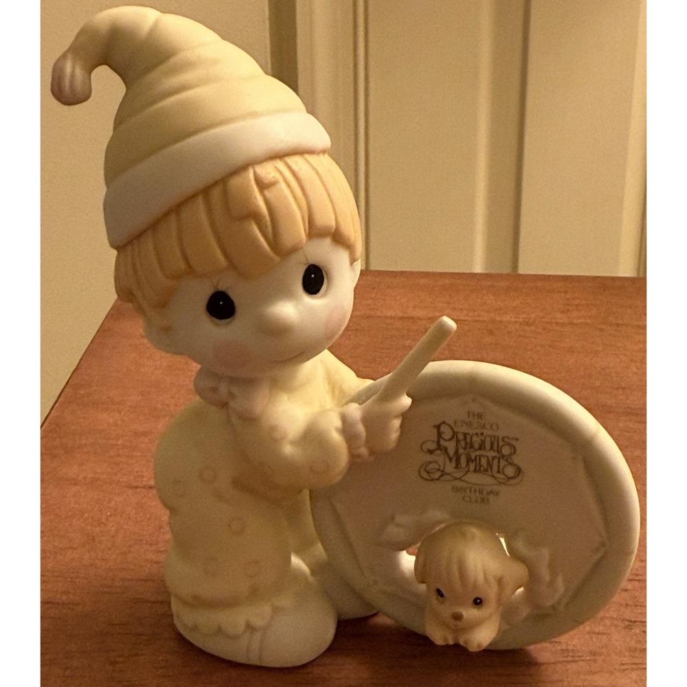 Vintage Enesco Precious Moments 1990  Birthday Club~Circus‎ Clown. B0005